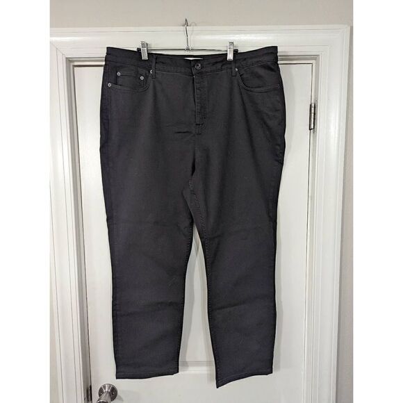 Vineyard Vines High Rise Jaime‎ Crop Jeans women's plus size 36 black denim - Picture 1 of 6